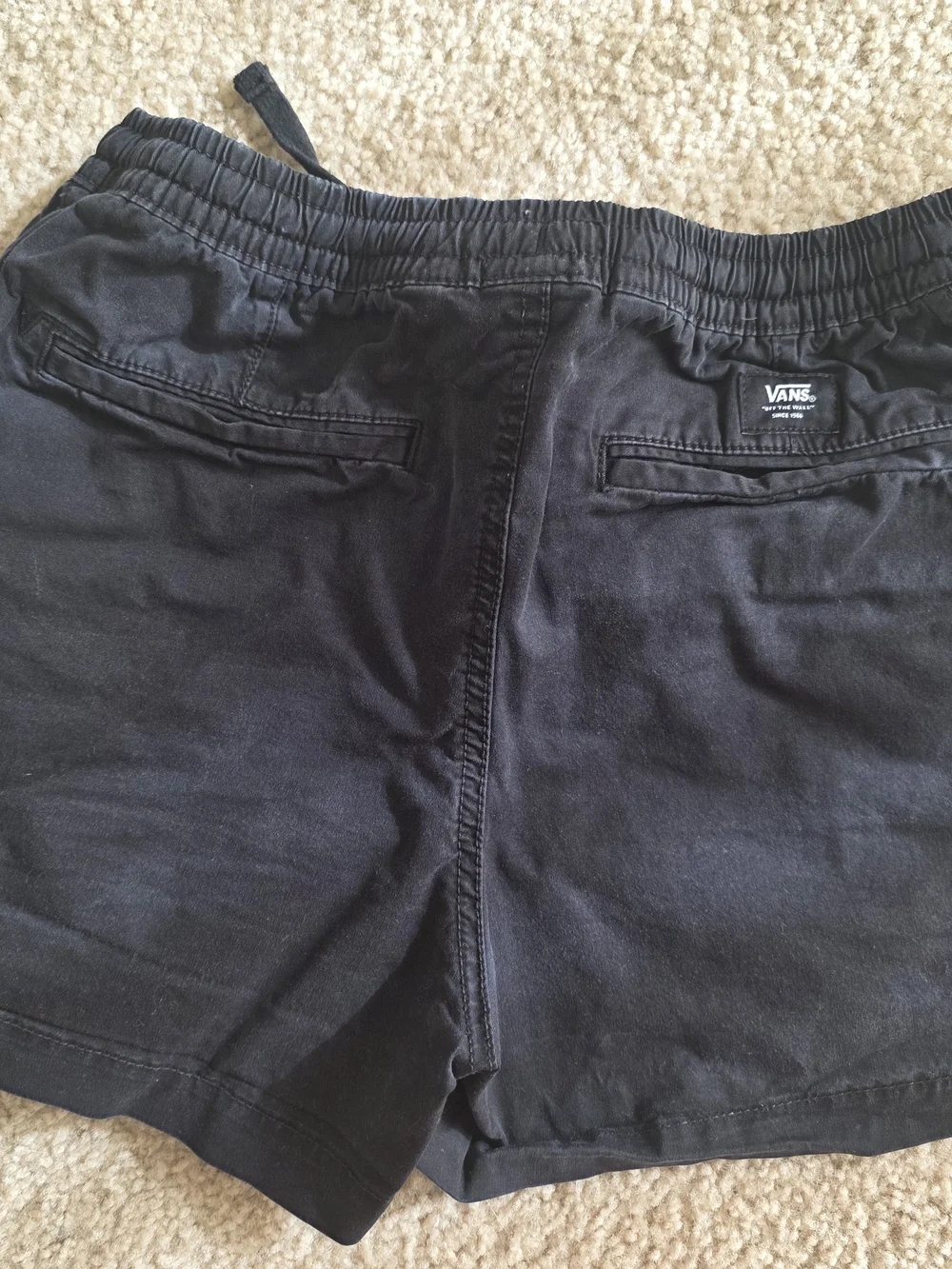 Vans Black Drawstring Casual Shorts